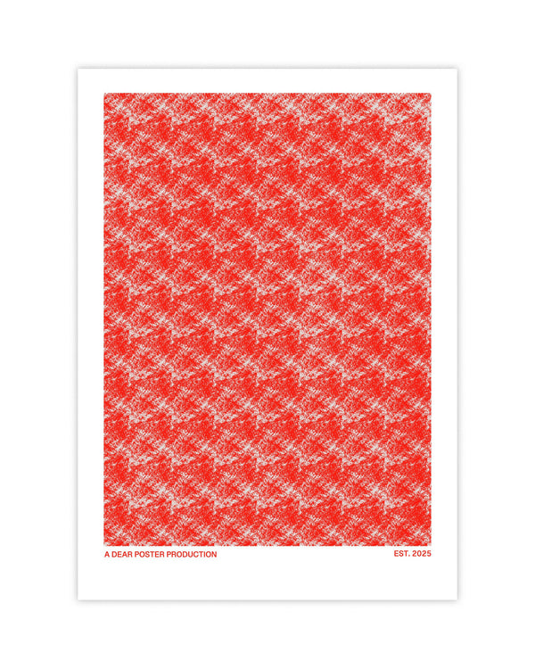 Different Red Sea minimalist Danish art poster with red pattern on enhanced matte paper